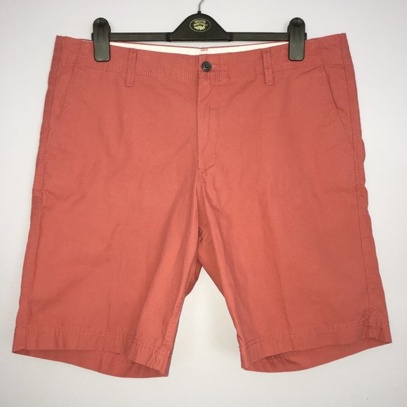 Dockers Other - Dockers Mens 38 Salmon Medium Wash 100% Cotton Flat Front Bermuda Shorts